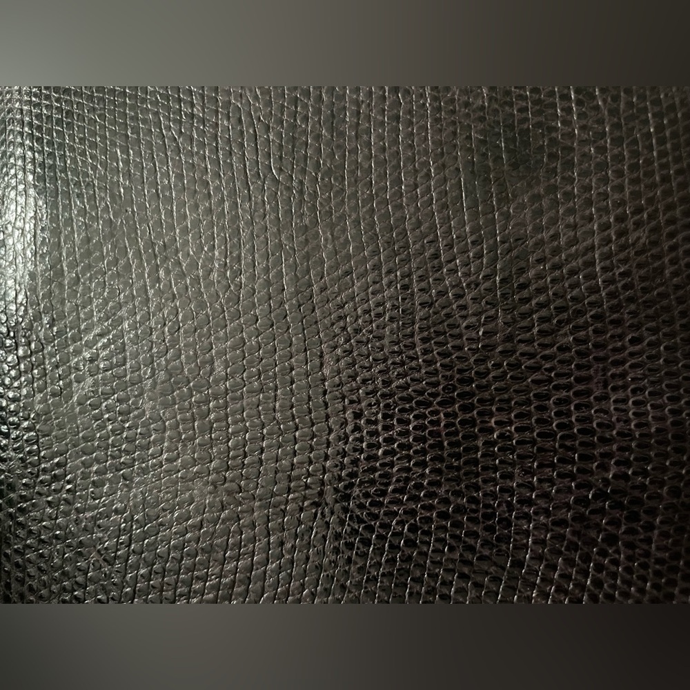 Vintage Black Large clutch embossed snake skin - Picture 2 of 4